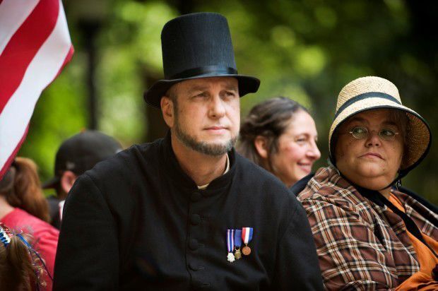 Abraham Lincoln portrayal at July Fourth parade, 2013
